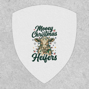 Mooey Christmas Heifers Funny Cow Christmas Design Patch