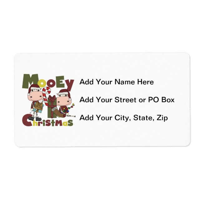 Mooey Christmas Label (Front)