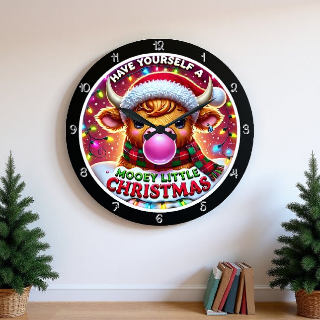 Mooey Christmas Large Clock (Creator Uploaded)