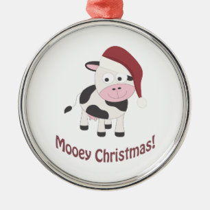 Mooey Christmas! Metal Ornament