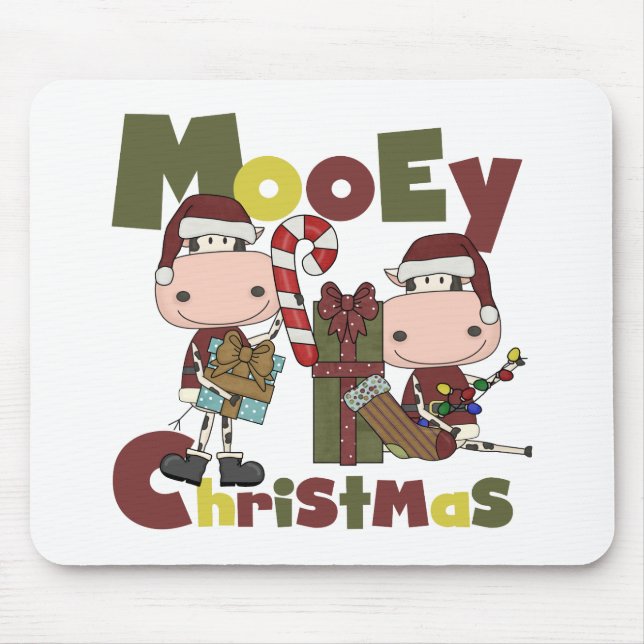 Mooey Christmas Mouse Pad (Front)