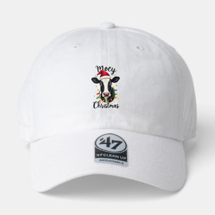 Mooey Christmas Santa Christmas Lights Cow Lovers 47 Brand Hat