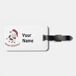 Mooey Christmas! Santa Cow Luggage Tag