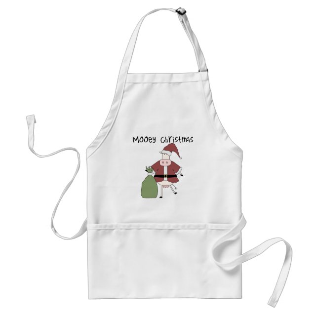 Mooey Cow  Christmas Tshirts and Gifts Adult Apron (Front)