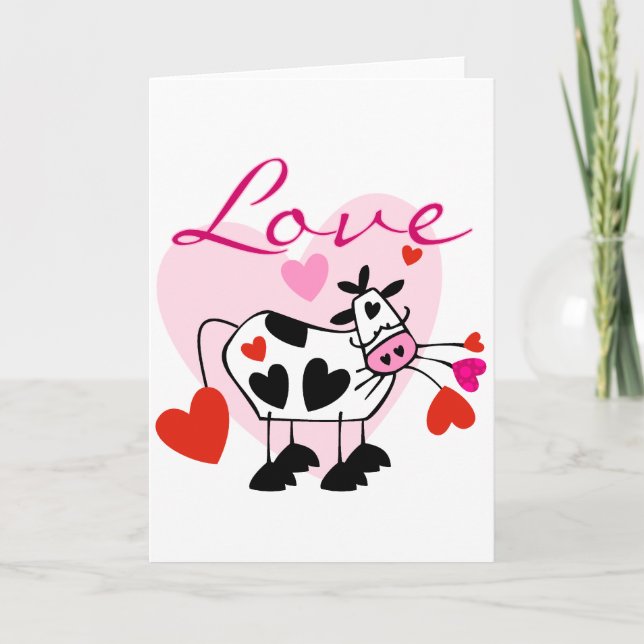 Mooey Love Valentine Holiday Card (Front)