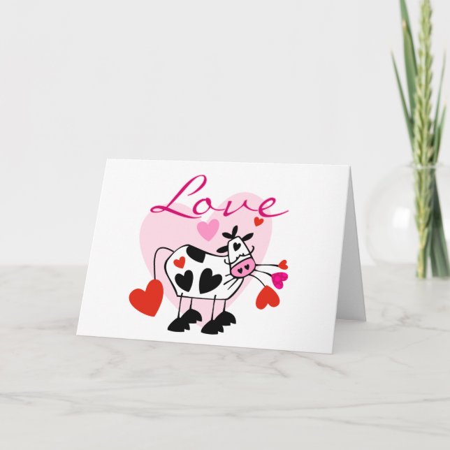 Mooey Love Valentine Holiday Card (Front)