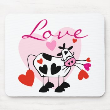 Mooey Love Valentine Mouse Pad by valentines_store at Zazzle