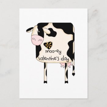 Mooey Valentine T-shirts And Gifts Holiday Postcard by valentines_store at Zazzle