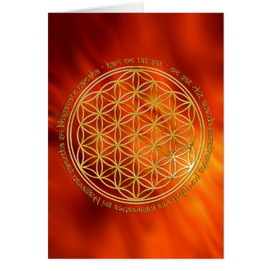 Moola Mantra / Blume Des Lebens | fire red Cards (Front)
