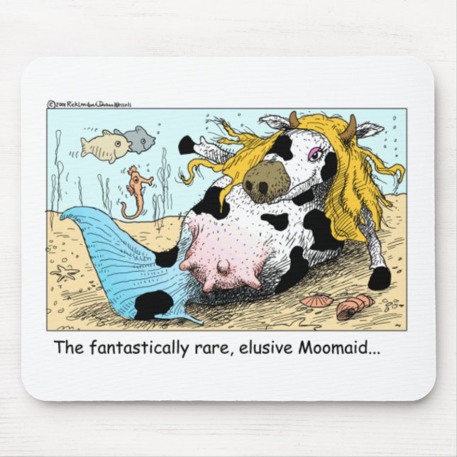 Moomaid Funny Cow Cartoon Gifts Tees Collectibles Mouse Pad (Front)
