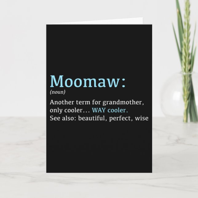 Moomaw_ Funny Definition Noun - Another Term  Card (Front)