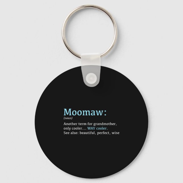 Moomaw_ Funny Definition Noun - Another Term  Keychain (Front)
