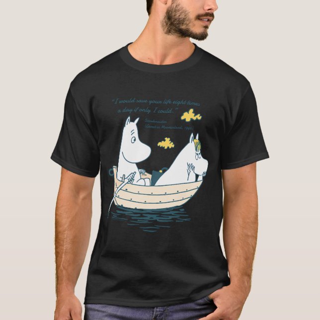 Moomin 80th Anniversary Party Dancing Scene T-Shirt (Front)