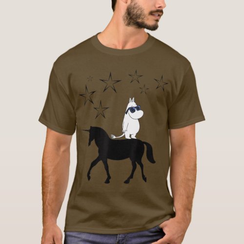 Moomin unicorn star birthday last day of school T_Shirt