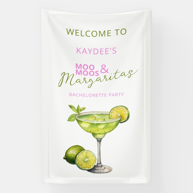 MooMoos & Margaritas Bachelorette Welcome Sign (Vertical)
