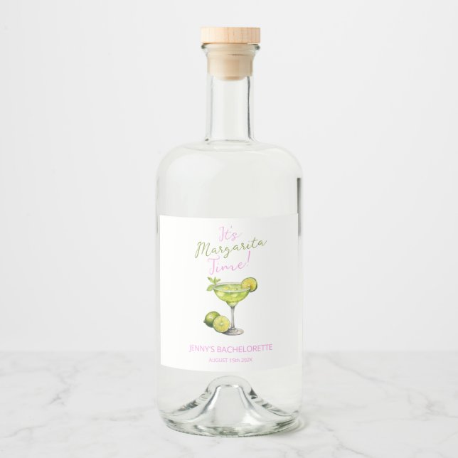 MooMoos & Margaritas Bachelorette Welcome Sign Liquor Bottle Label (Front)