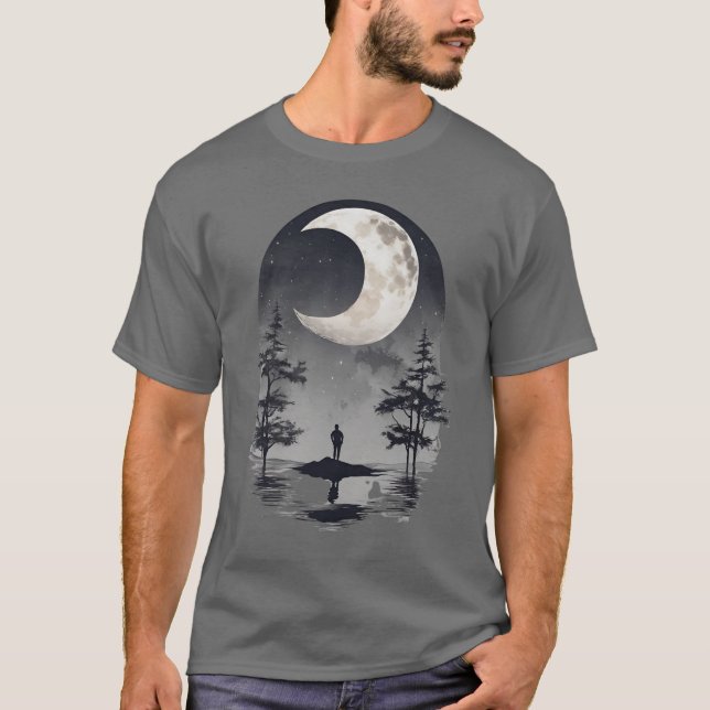 Moon 8 light, moonbeam, satellite,celestial T-Shirt (Front)