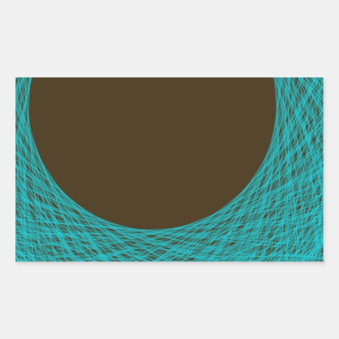 moon abstract art rectangle sticker