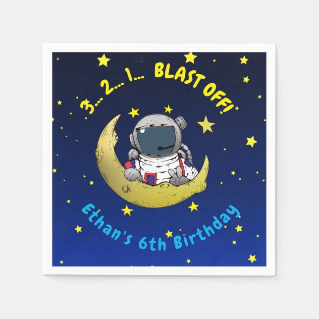 Moon Adventure Napkins (Front)