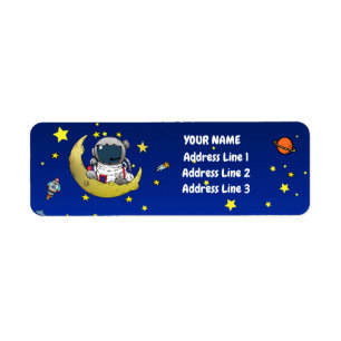 Moon Adventure Return Address Label
