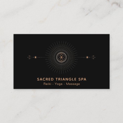  Moon Alchemy Shaman Sacred Geometry Mandala Business Card