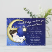 Moon and Back Baby Shower Invitation (Standing Front)