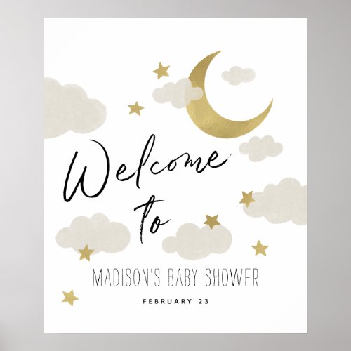Moon and Back Baby Shower Welcome Sign