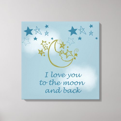 Moon and Back Canvas Print