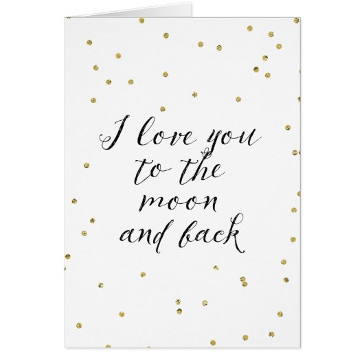 Moon and Back Gold Confetti Cards (Front)