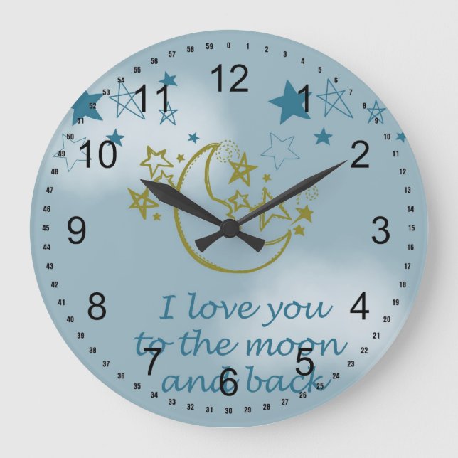 Moon and Back Large Clock (Front)