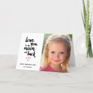 Moon and Back Mother's Day Photo Greeting Card