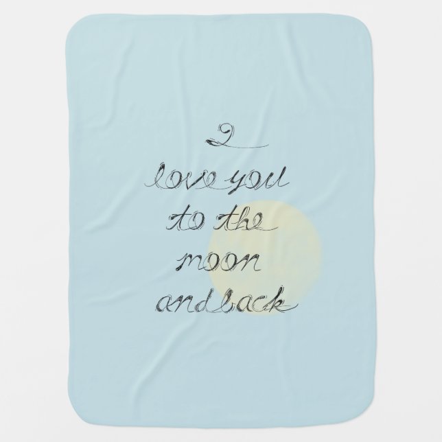 Moon and Back Swaddle Blanket (Front)