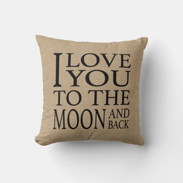 Moon And Back Throw Pillow (Front)