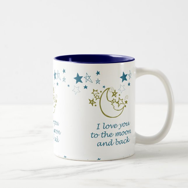 Moon and Back Two-Tone Coffee Mug (Right)