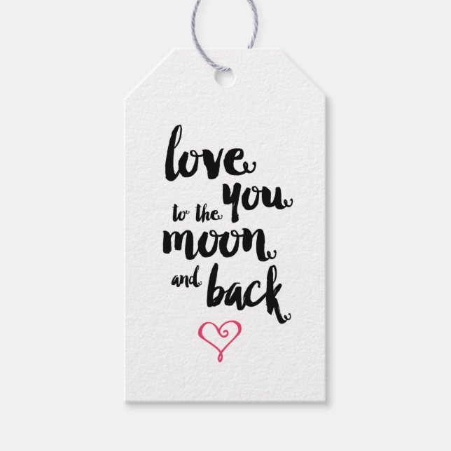 Moon and Back | Valentine's Day Gift Tag (Front)