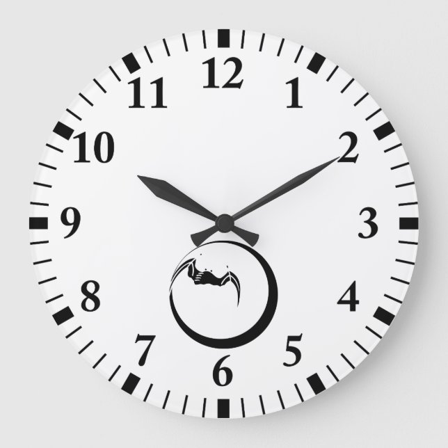 Moon and bat large clock (Front)