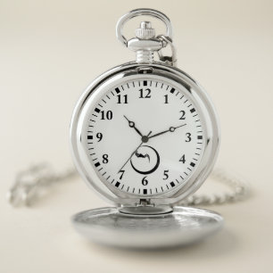 Moon and bat pocket watch