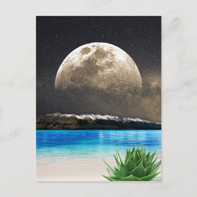 Moon And Beach Card (Front)