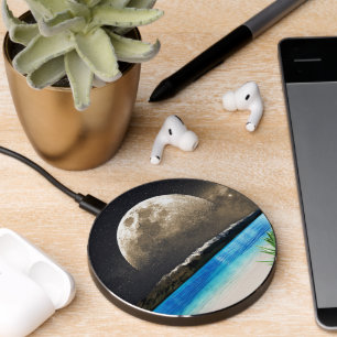 Moon And Beach Wireless Charger