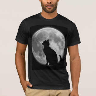 Moon and Black cat T-Shirt
