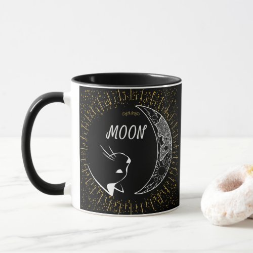 Moon and cat Celestial Mug