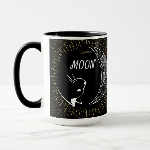 Moon and cat Celestial Mug