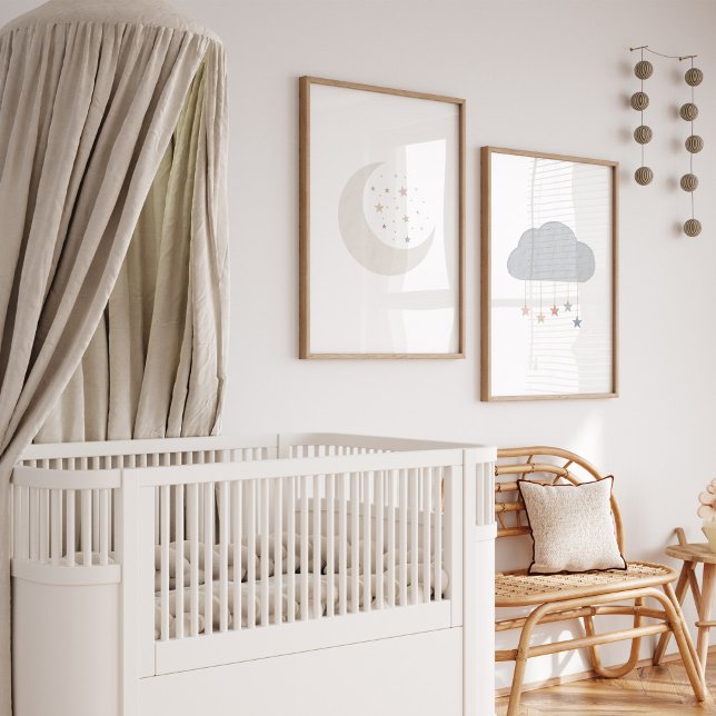 Moon and cloud boho set of 2 nursery print (Creator Uploaded)