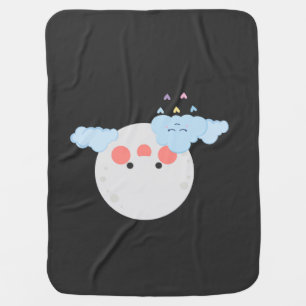 Moon and cloud cute design baby blanket