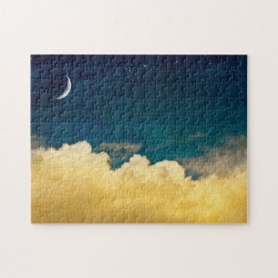 Moon And Cloudscape Jigsaw Puzzle