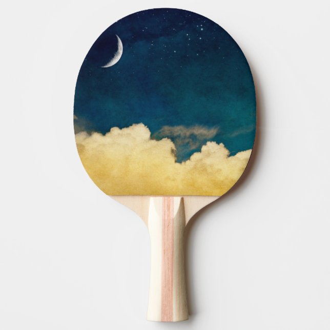 Moon And Cloudscape Ping-Pong Paddle (Front)