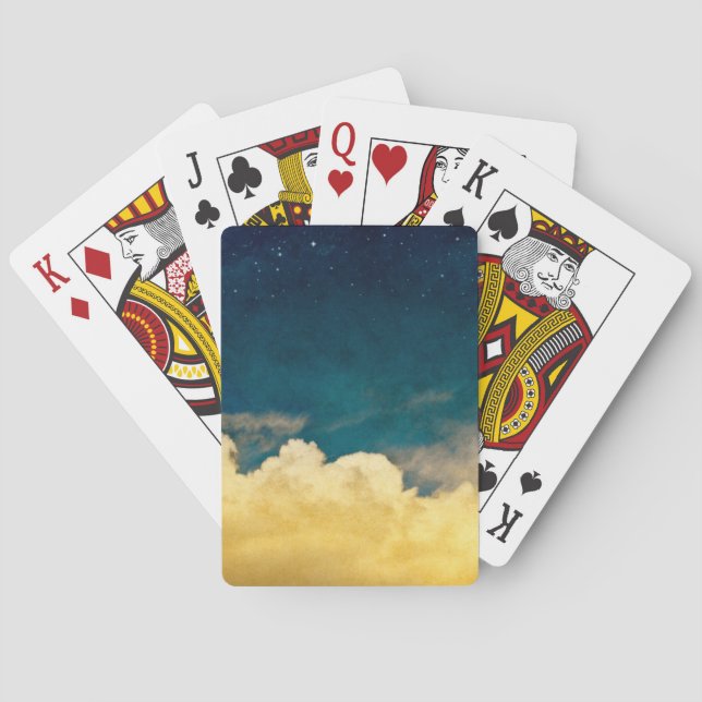 Moon And Cloudscape Poker Cards (Back)