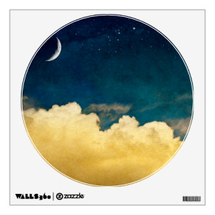 Moon And Cloudscape Wall Sticker