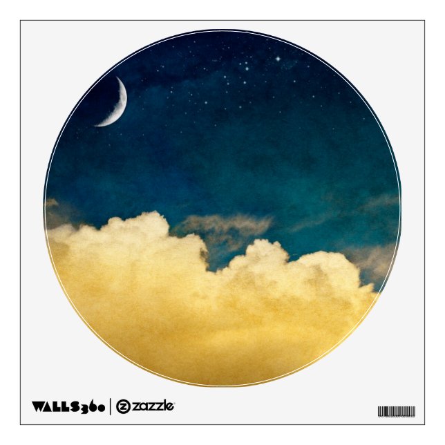 Moon And Cloudscape Wall Sticker (Front)