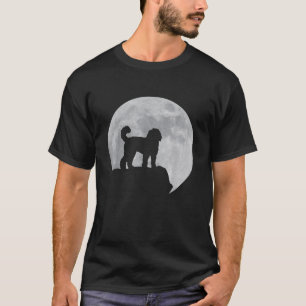Moon And Dog Silhouette Bernedoodle T-Shirt